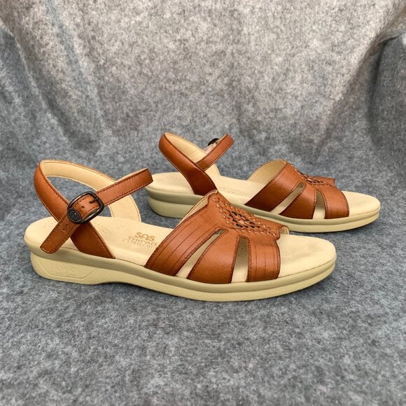 SAS Huarache Women's Leather Tripad Comfort Antique Tan Sandals - Picture 7 of 12